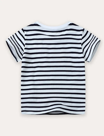 Crab Print Short-sleeved T-shirt